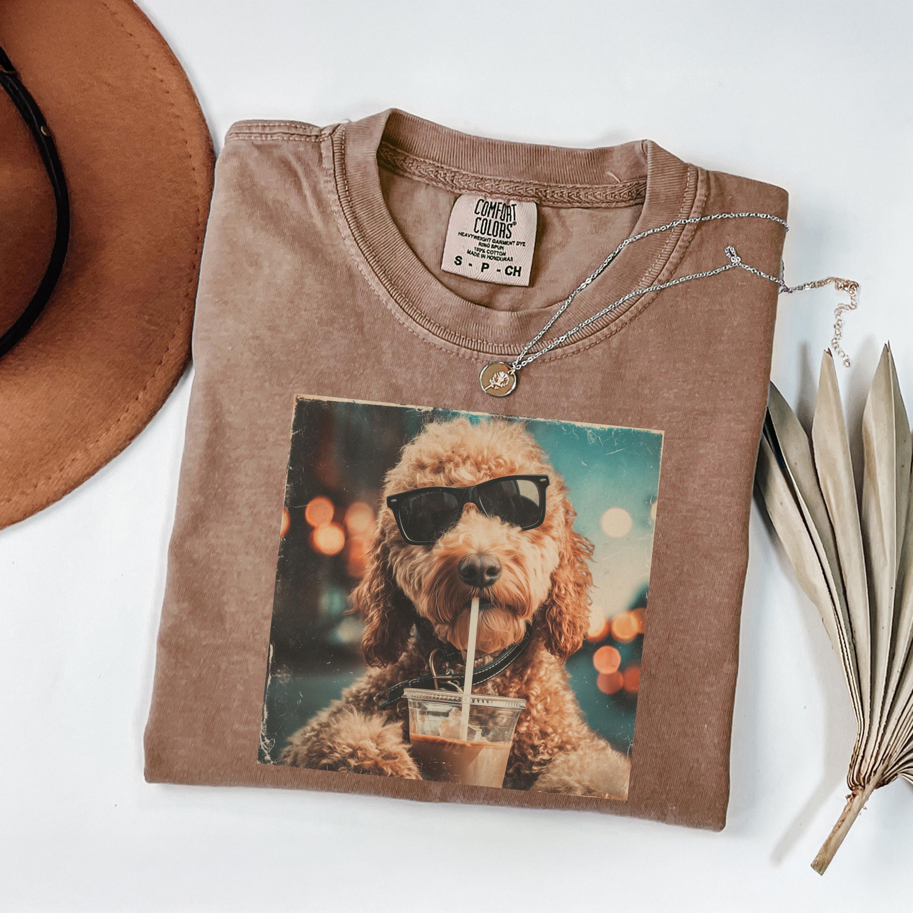 Goldendoodle Dog Sunglasses Tee Doodle Dog Retro Dog Colors Dog Lover (1)