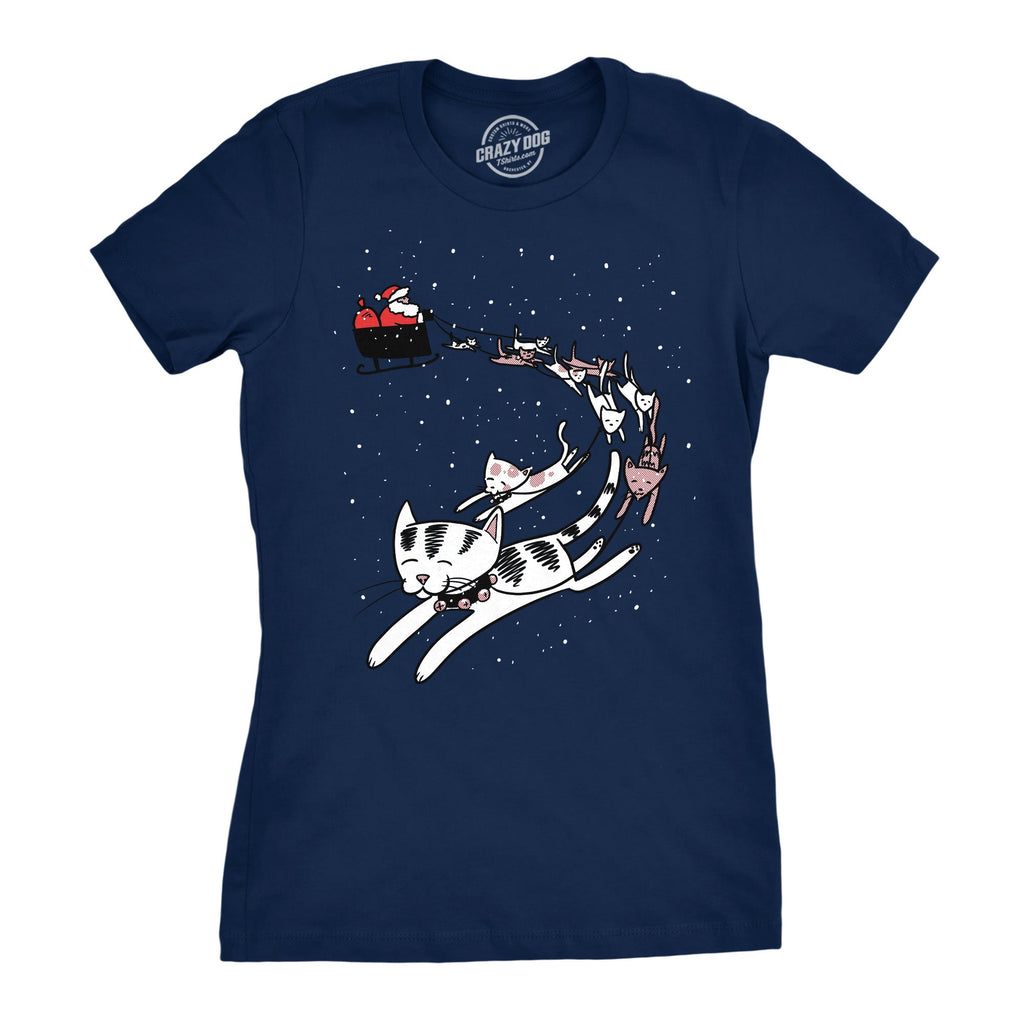 Cats In Christmas Sleigh Men's T Shirt