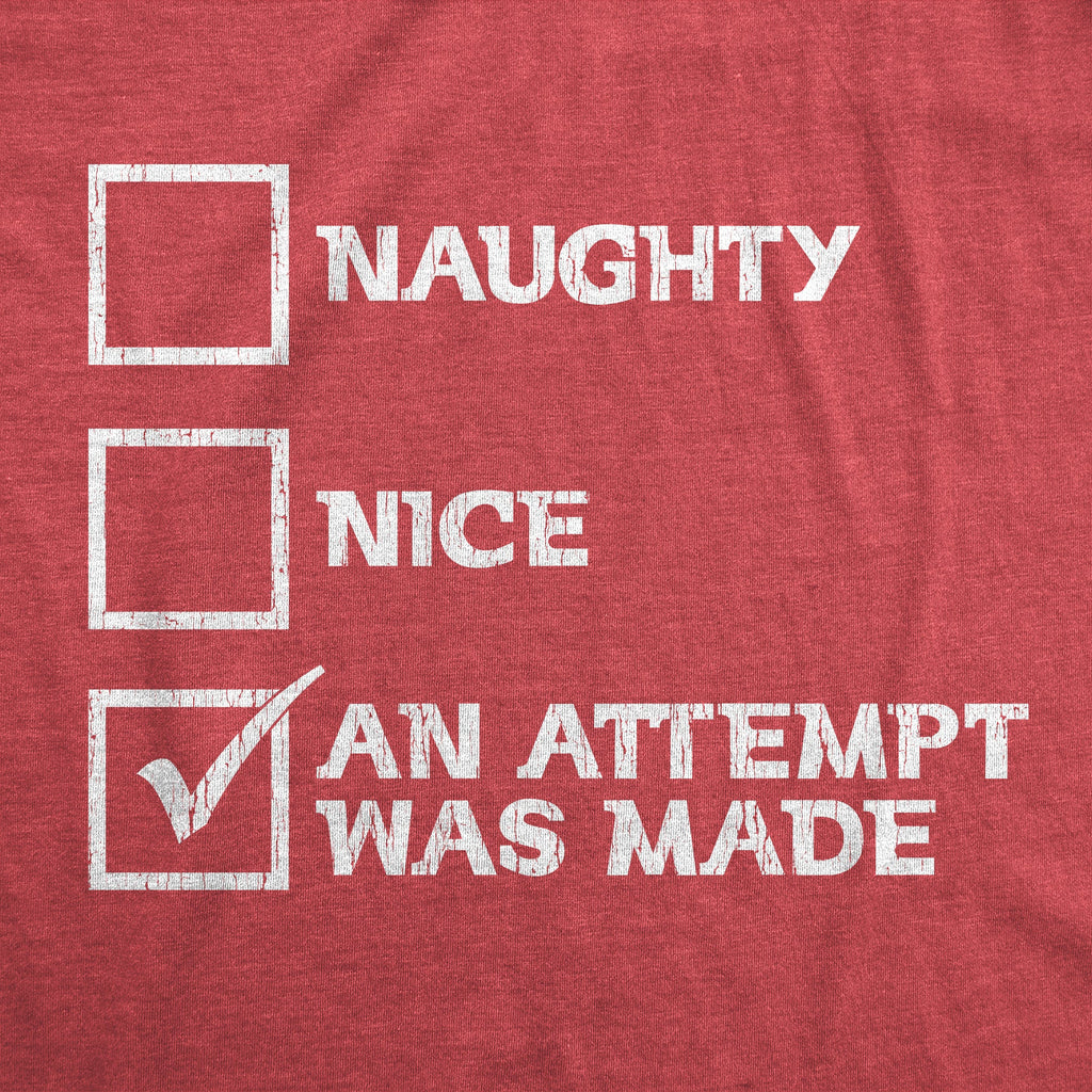 Naughty Nice An Attempt Was Made Women's T Shirt