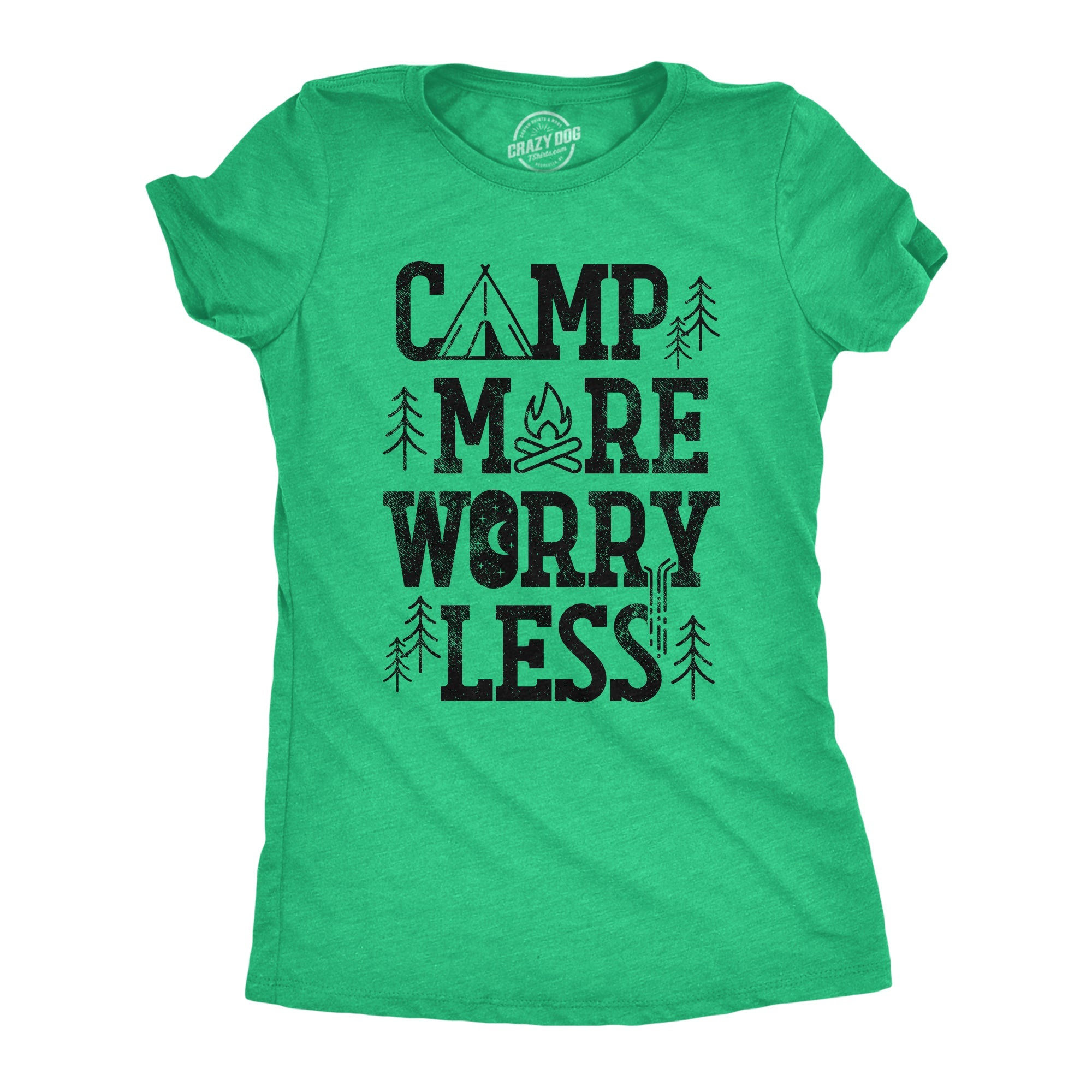 Camp More Worry Less Women's T Shirt