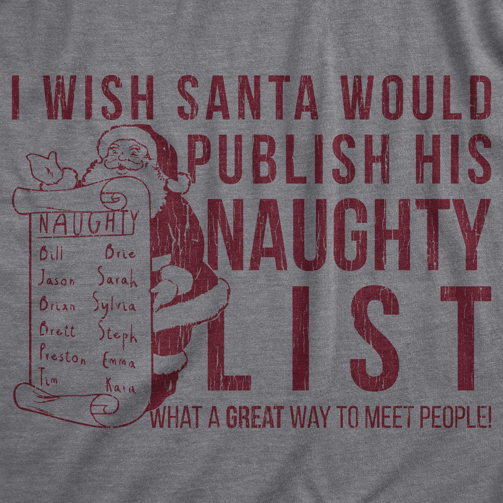 I Wish Santa Would Publish His Naughty List Men's T Shirt