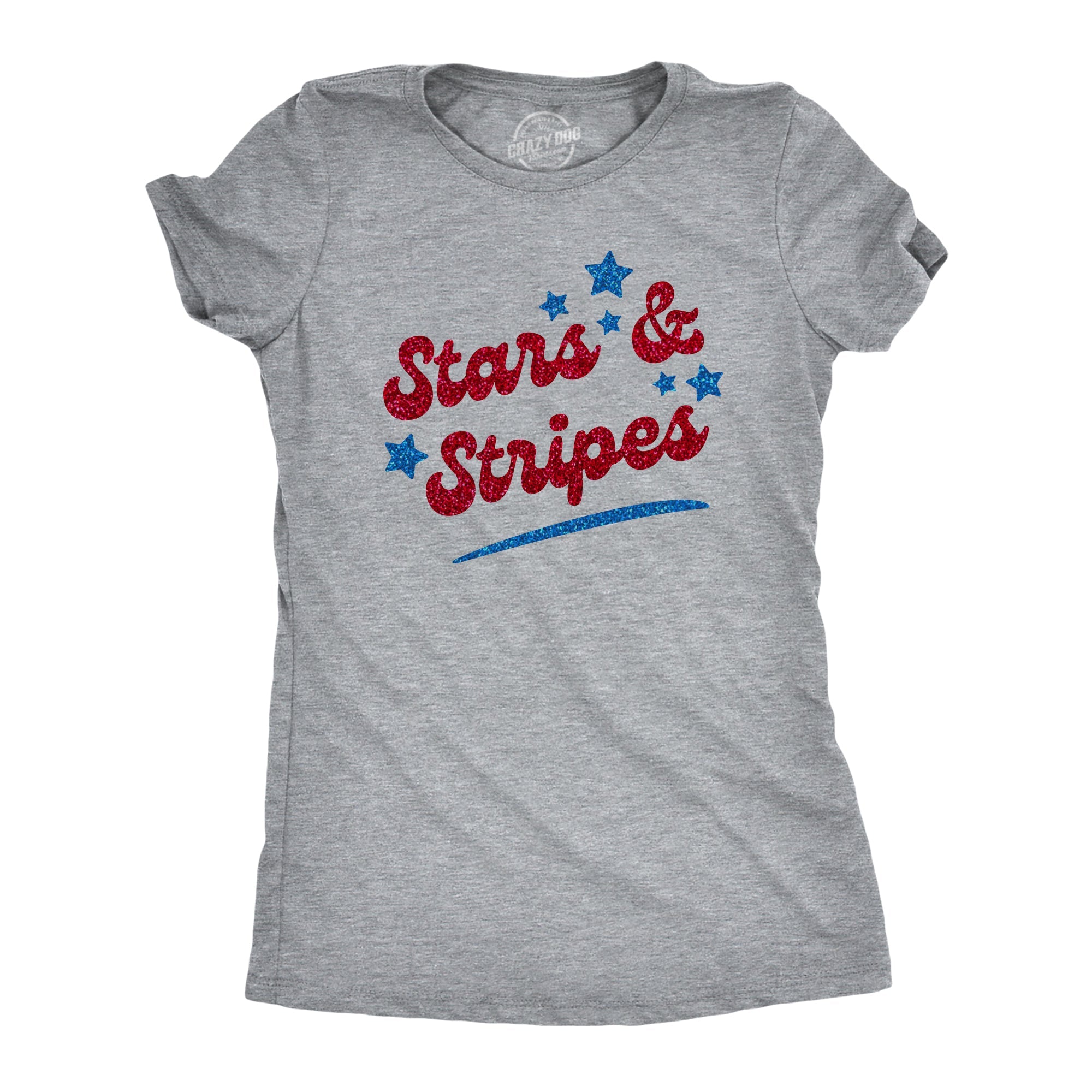 Stars And Stripes Glitter Women's T Shirt