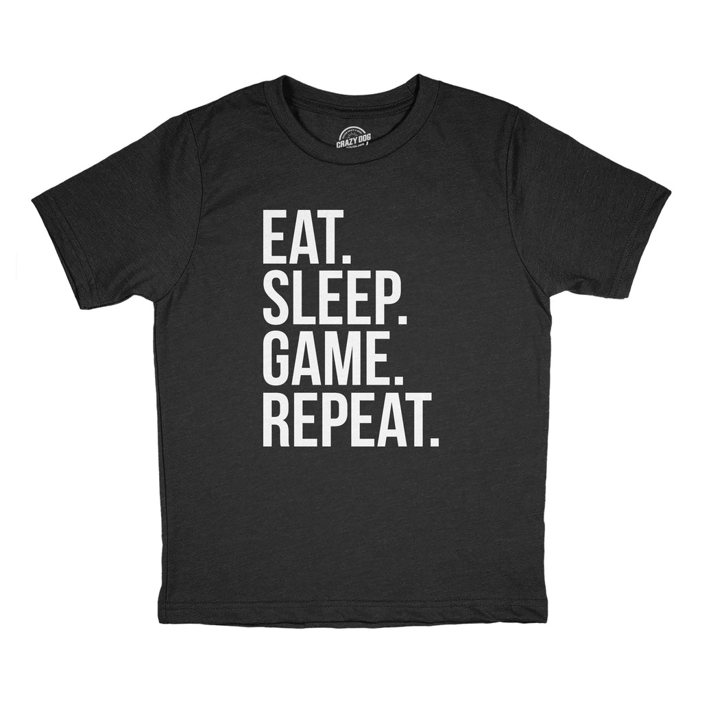 Eat Sleep Game Repeat Youth T Shirt