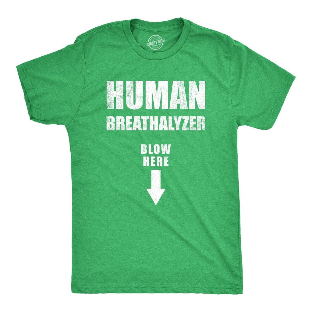Human Breathalyzer Blow Here Men's T Shirt