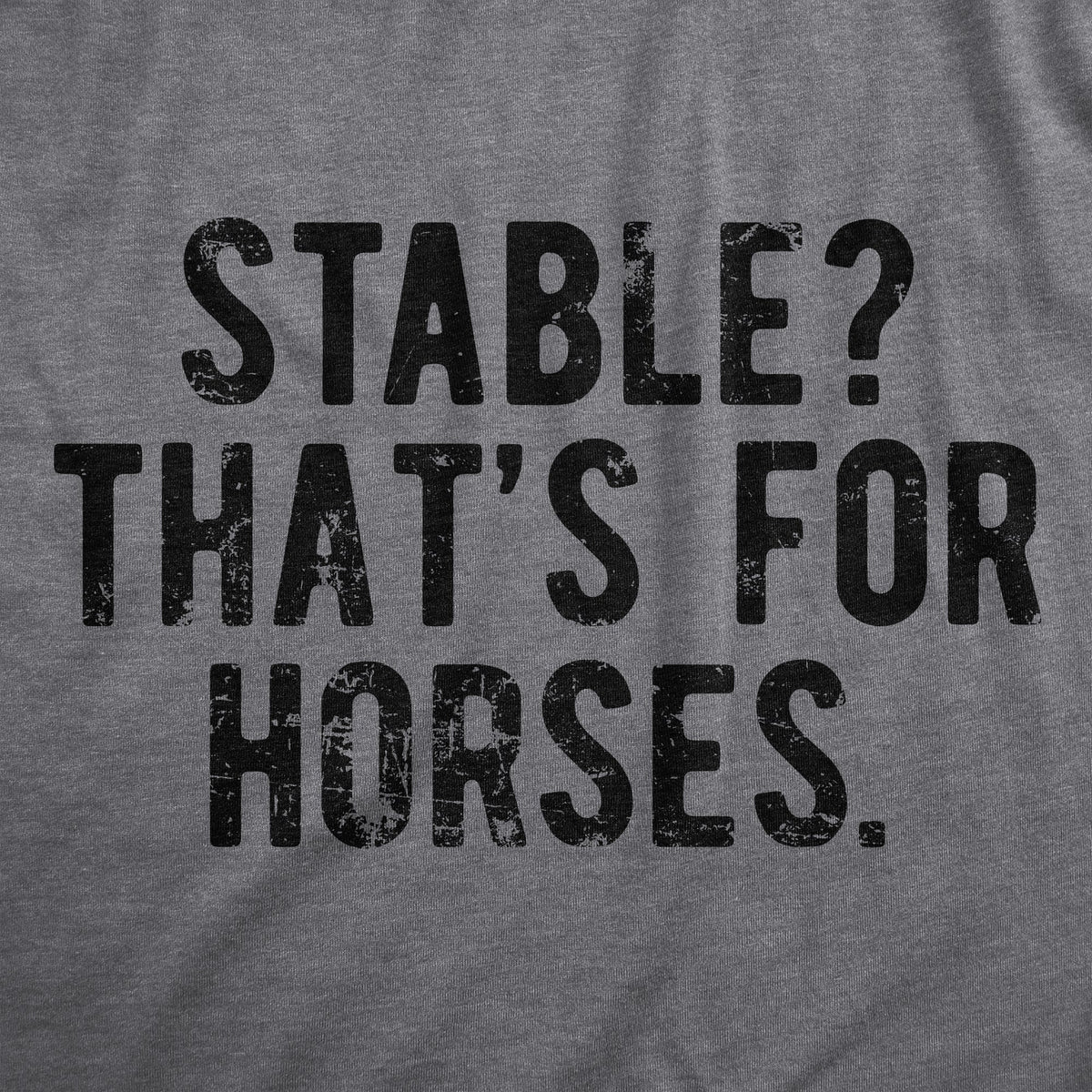 Stable Thats For Horses Men's T Shirt