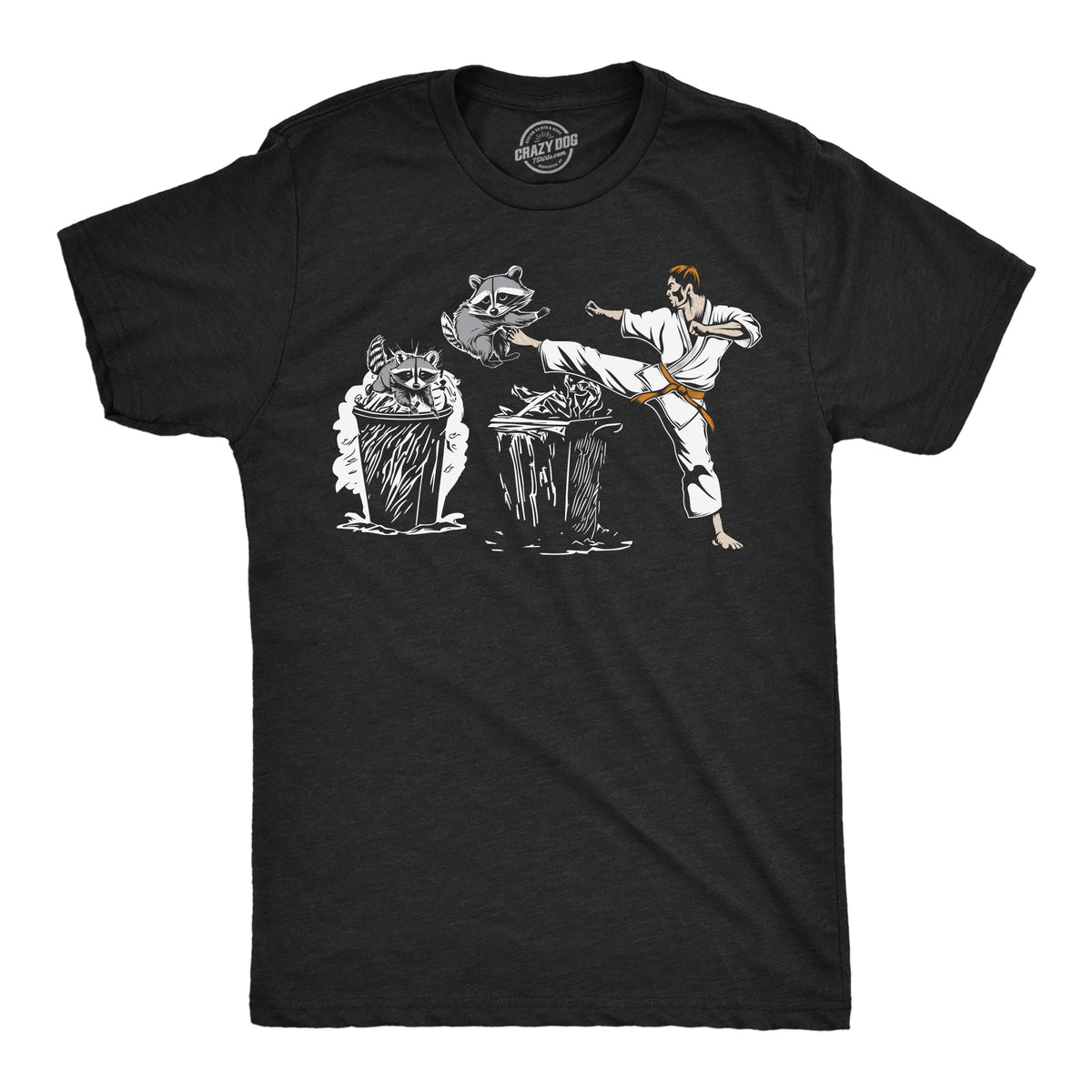 Karate Kicking Raccoon Men's T Shirt