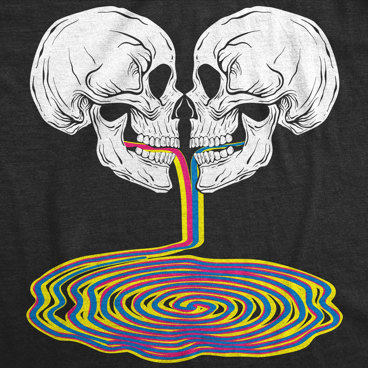 Skull Rainbow Puddle Women's T Shirt