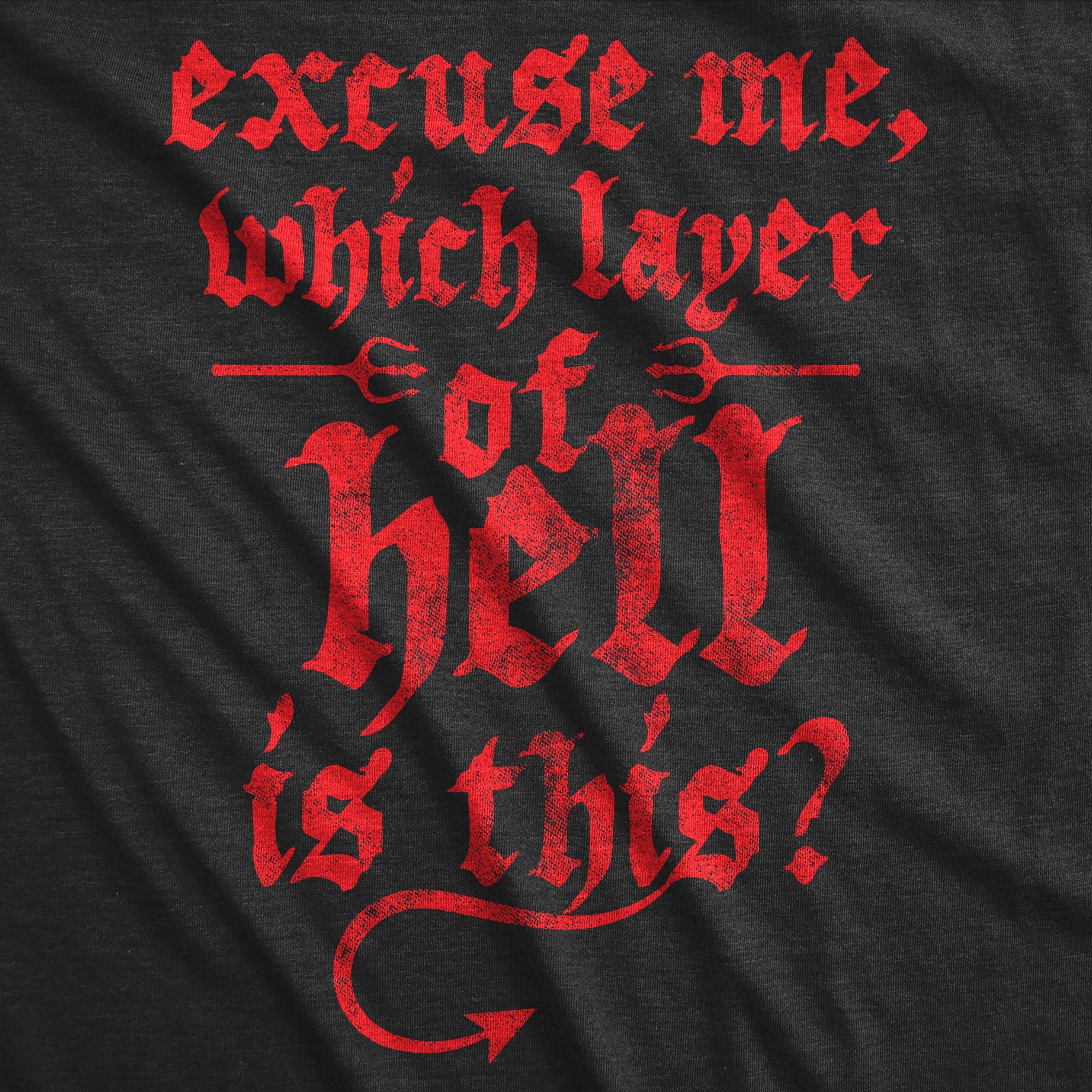 Excuse Me Which Layer Of Hell Is This Men's T Shirt