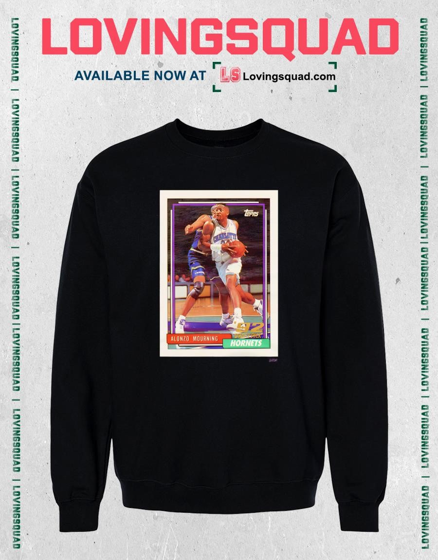 1992 Topps Basketball Alonzo Mourning Hornets Shirt
