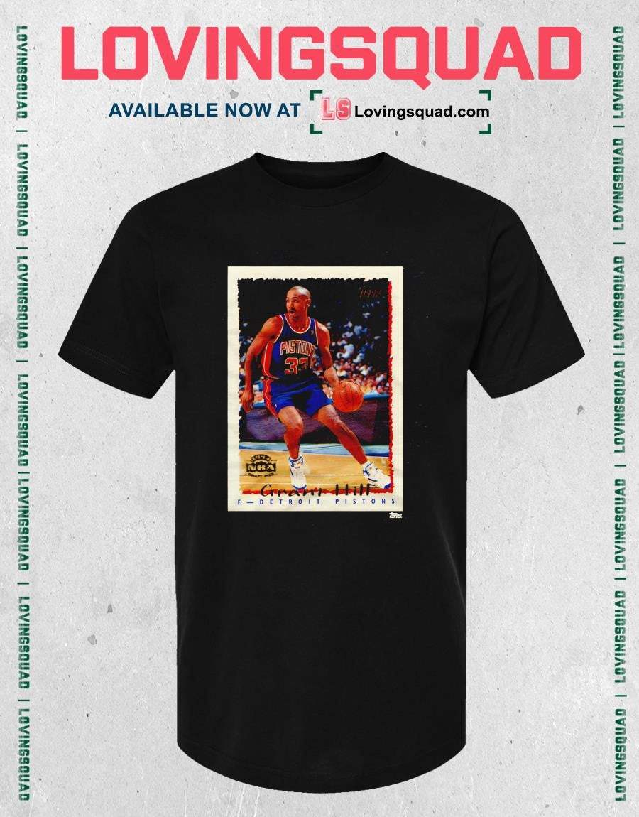 1994 Topps Basketball Grant Hill Pistons Shirt