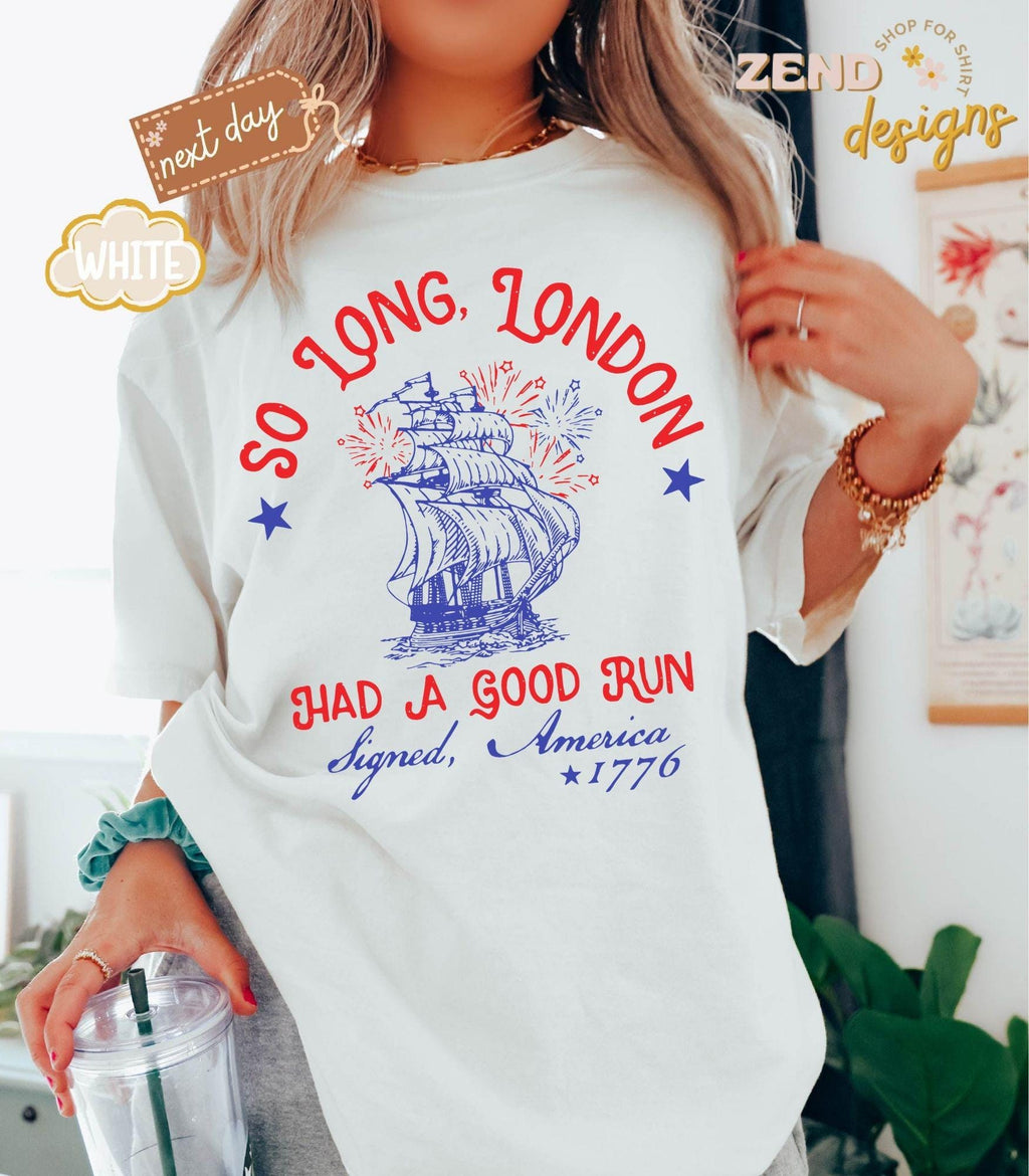 Comfort Colors Long London Good Run 4th July Patriotic Fourth July July 4th (3)