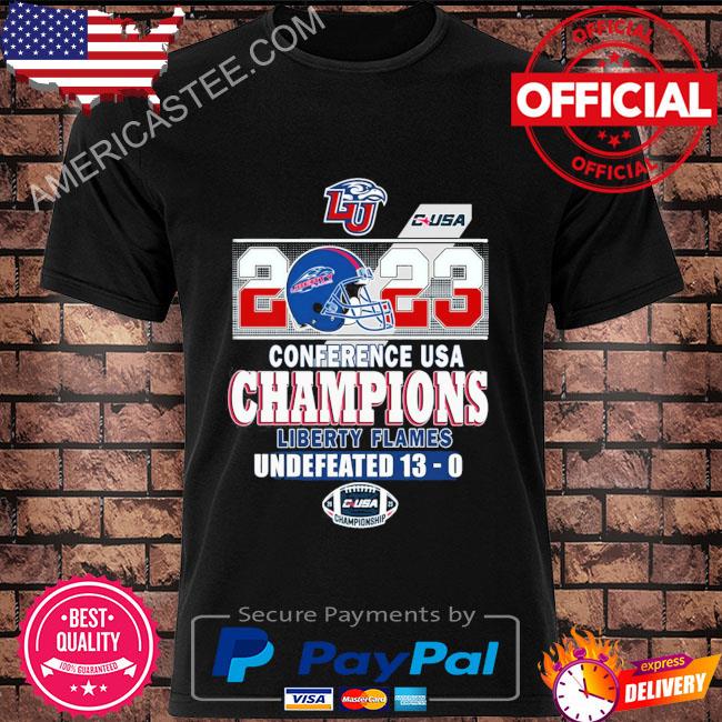 2023 conference usa champions liberty flames undefeated 13 0 shirt