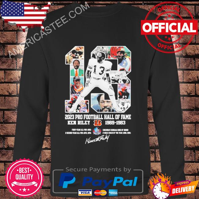 2023 pro football hall of fame ken riley 1969 1983 signatures shirt