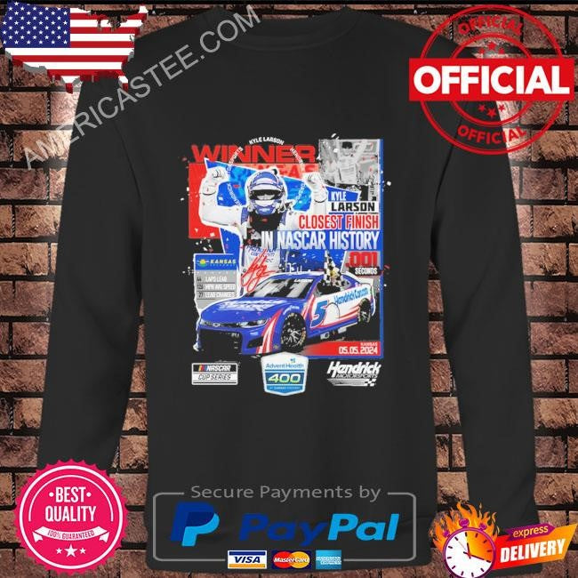 2024 adventhealth 400 race Kyle larson checkered flag sports winner shirt