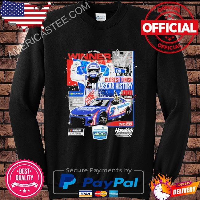 2024 adventhealth 400 race Kyle larson checkered flag sports winner shirt