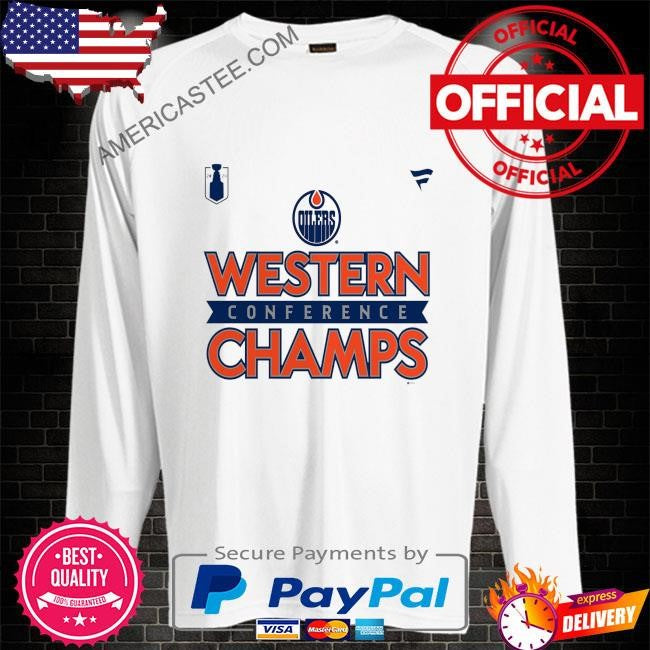 2024 western conference champions Edmonton oilers fanatics locker room shirt