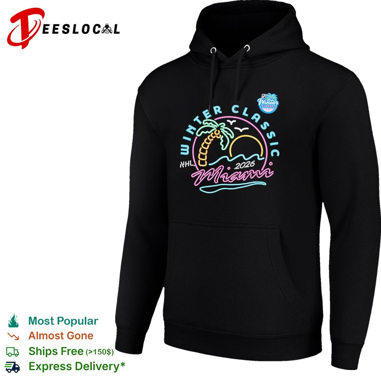 2026 NHL Winter Classic Miami Palm Tree Sun shirt