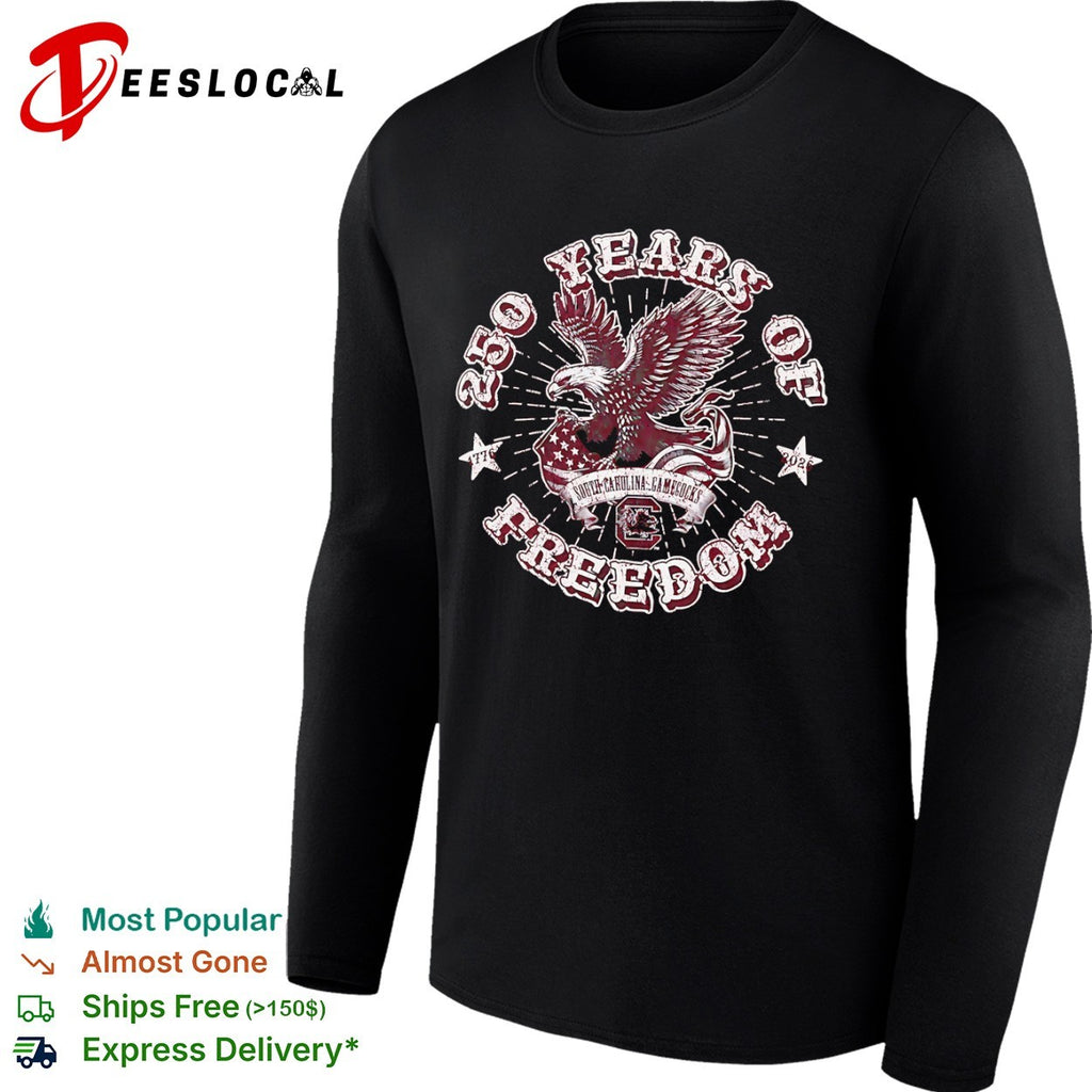 250 Years of Freedom South Carolina Gamecocks 1776 2026 Patriotic Eagle Gamecocks shirt