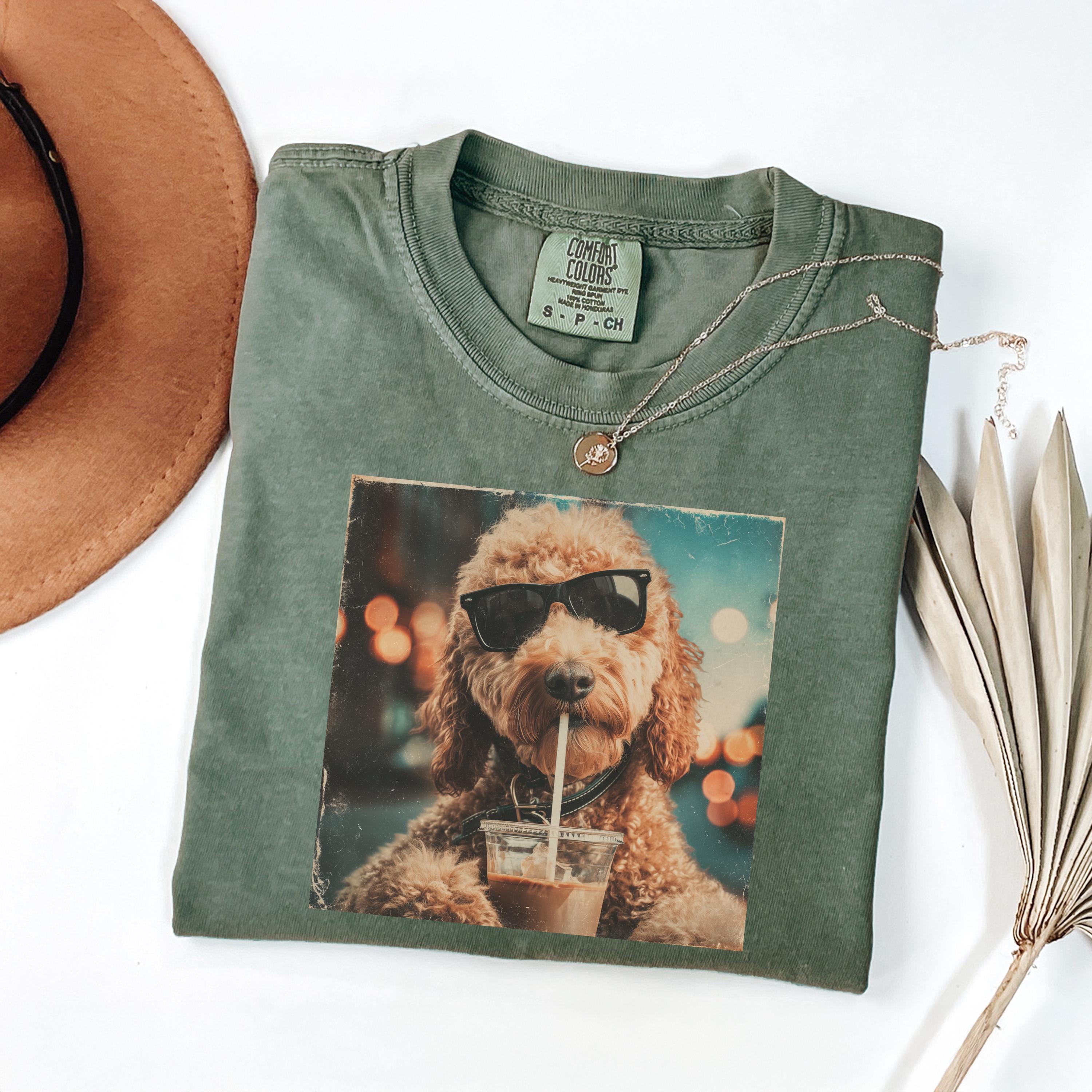 Goldendoodle Dog Sunglasses Tee Doodle Dog Retro Dog Colors Dog Lover (4)