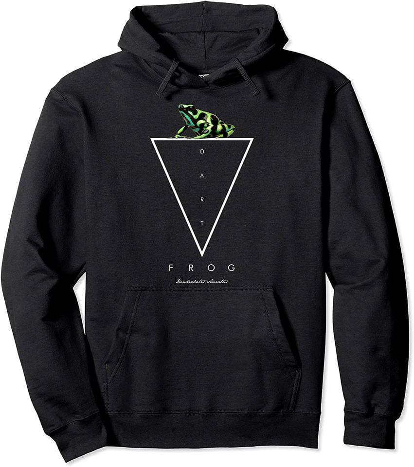 Green & Black Poison Dart Frog Dendrobates Auratus Pullover Hoodie
