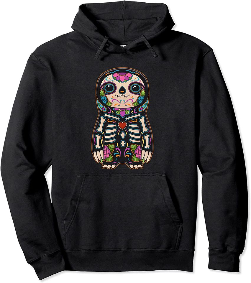 Sloth Sugar Skull Mexico Hoodie