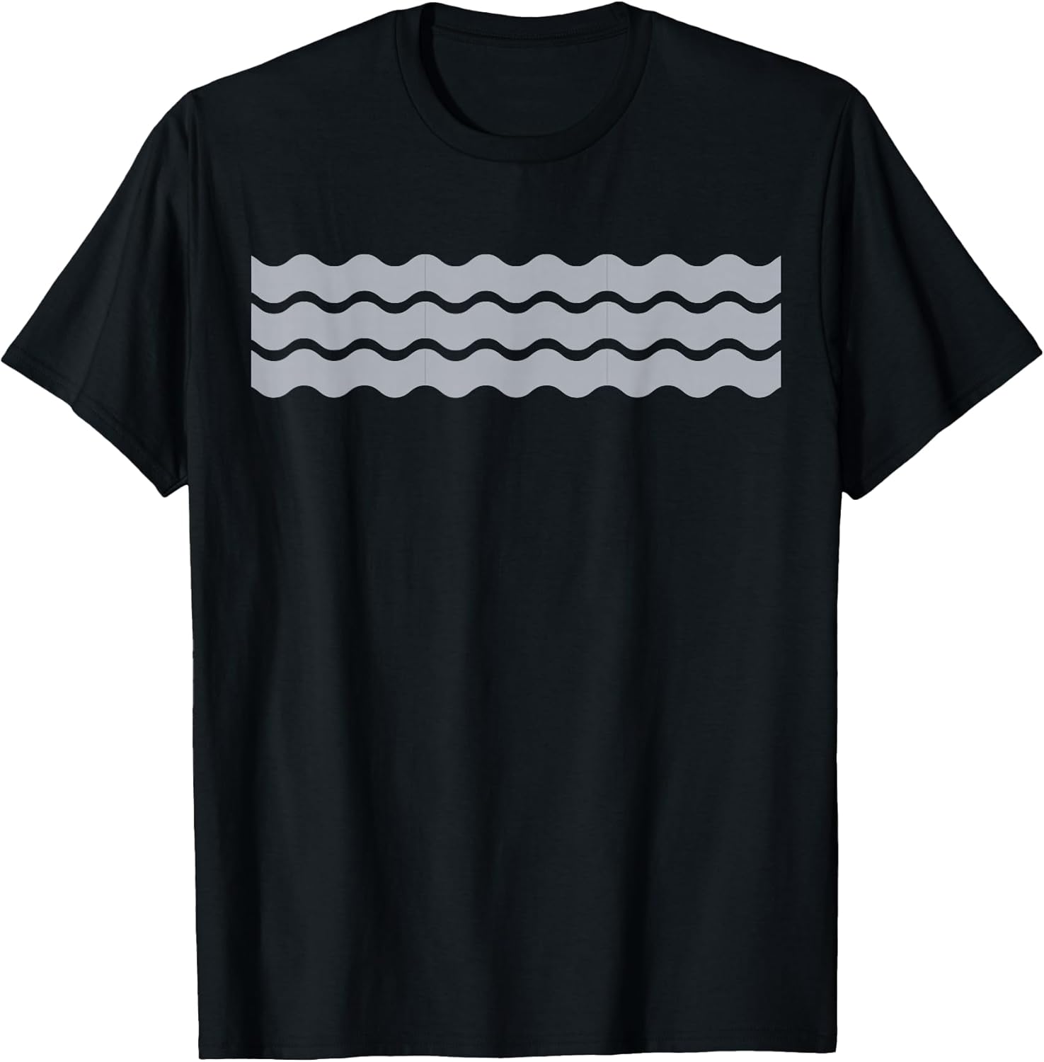 Minimalist Grey and White Wavy Lines Pattern