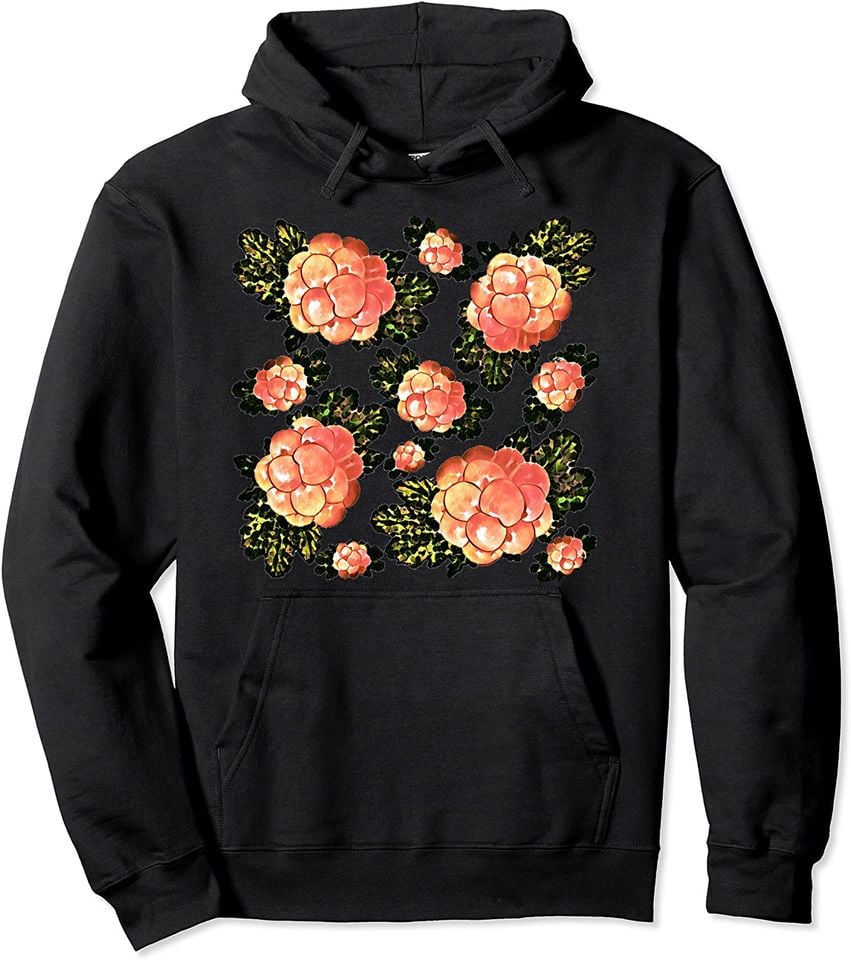 Flower Hoodie Tundra Berries Pullover Hoodie