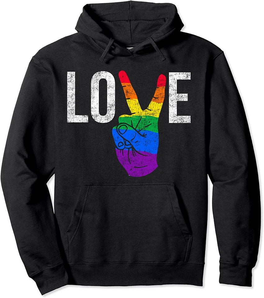 Lesbian Sign Hoodie Love LGBT Pullover