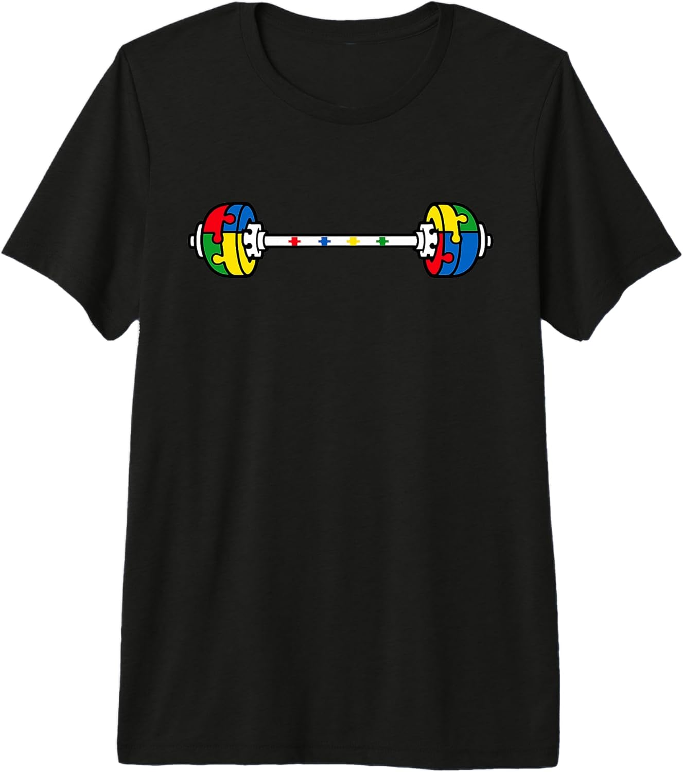 Autism Awareness Dumbbell Sport Puzzle Fitness Workout Premium Tri-Blend T-Shirt