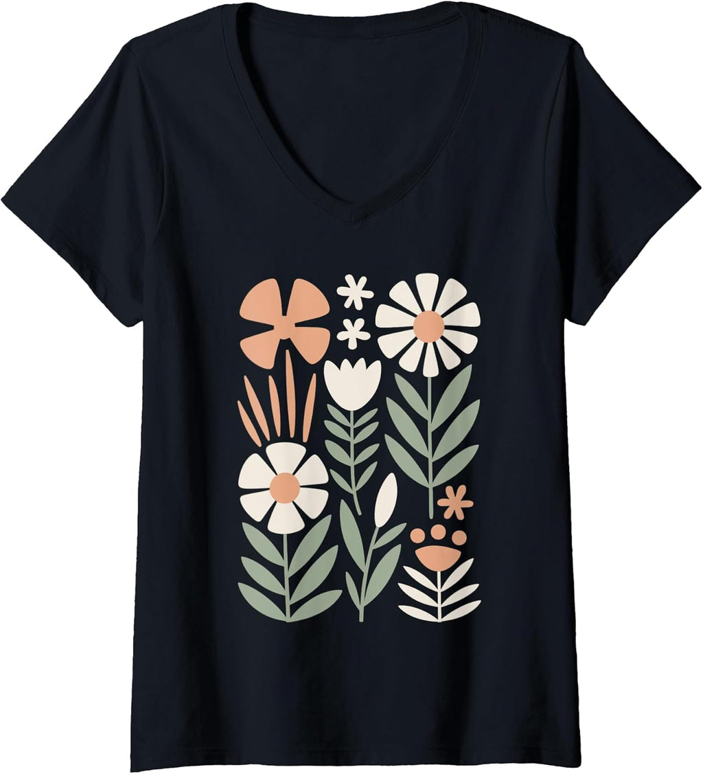 Vintage Boho Abstract Floral Graphic Design