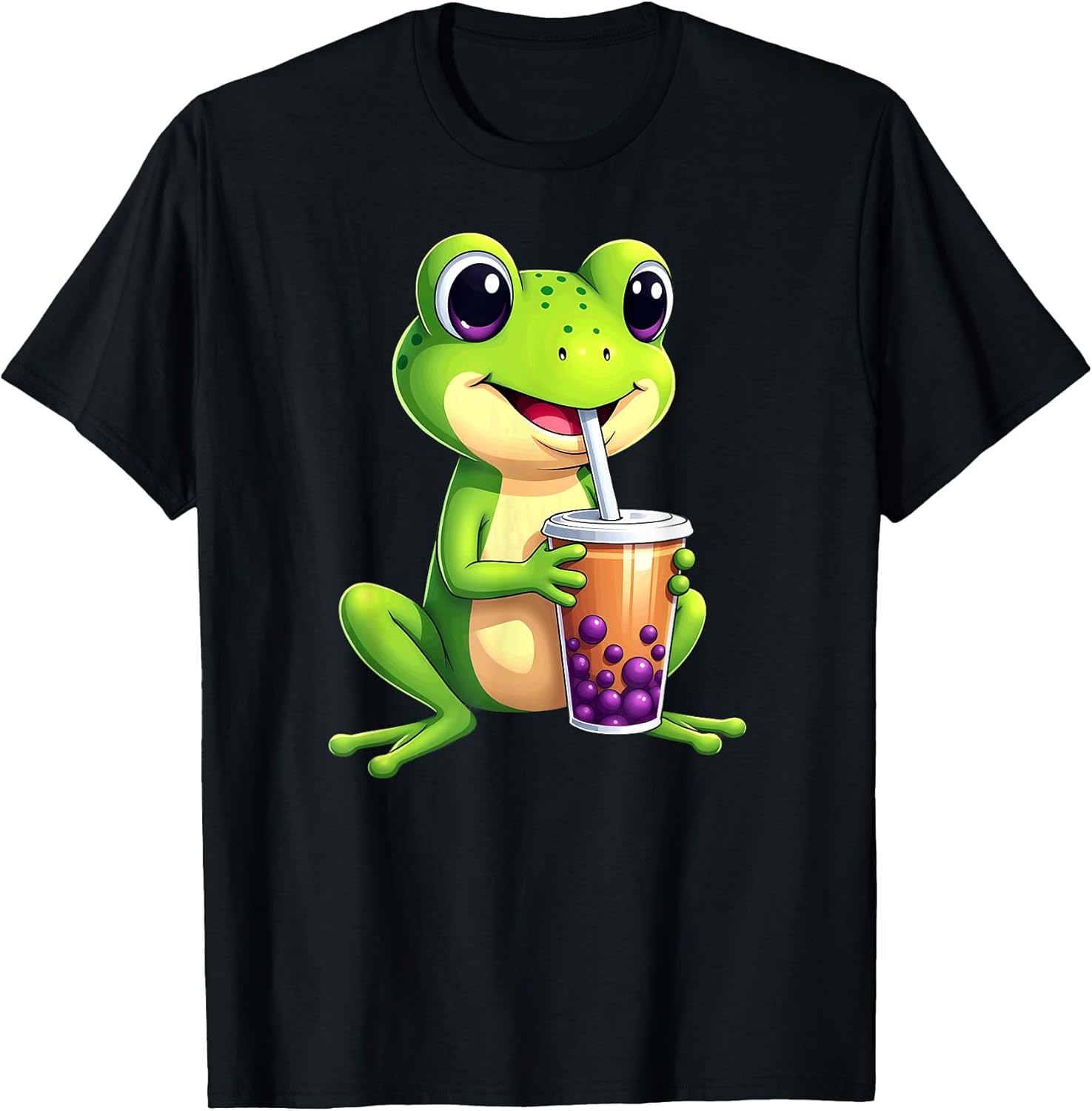 Cute Frog Bullfrog Boba Tea Halloween