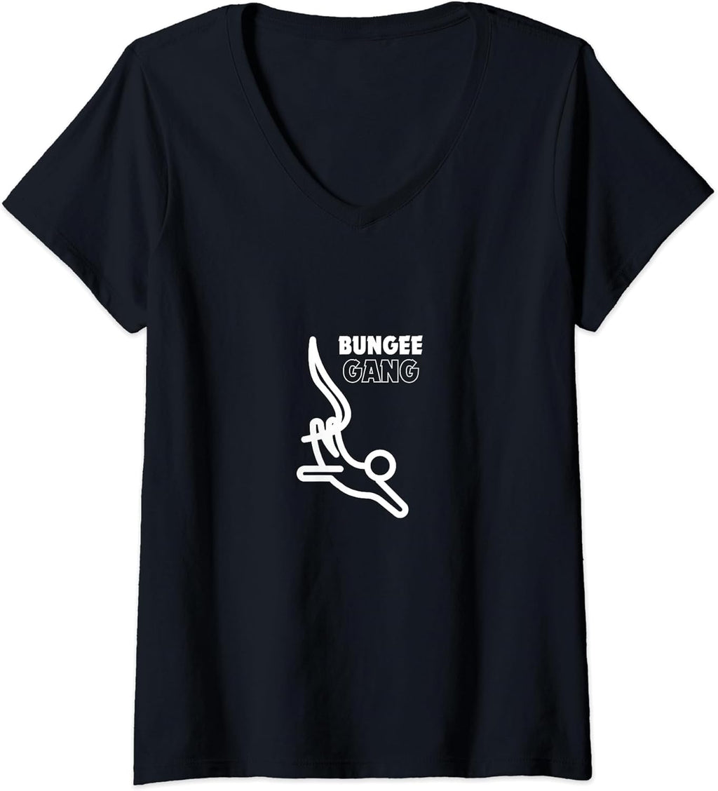 Womens Bungee Fitness Class - Bungee Gang V-Neck T-Shirt