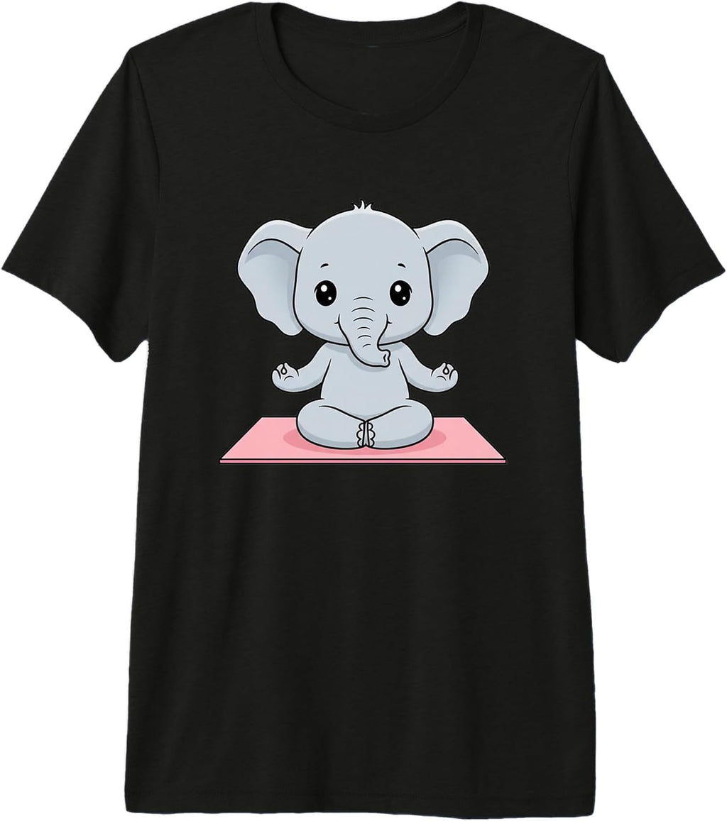 Cute Baby Elephant Yoga Meditation Lovers