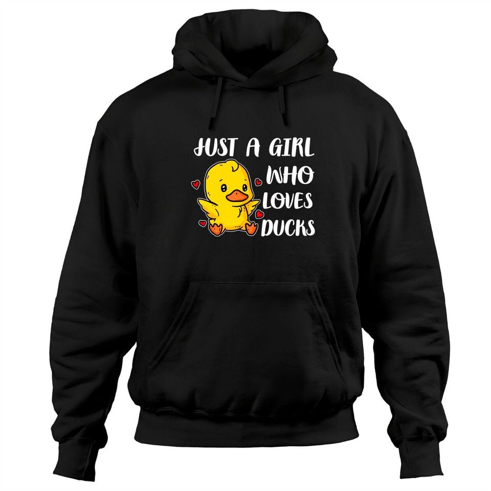 Just A Girl Who Loves Ducks Cute Duck Pullover Hoodie