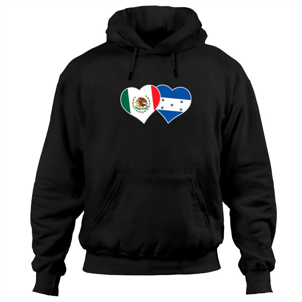 Mexican Honduran Heart Love Mexico Honduras Flag Hoodie