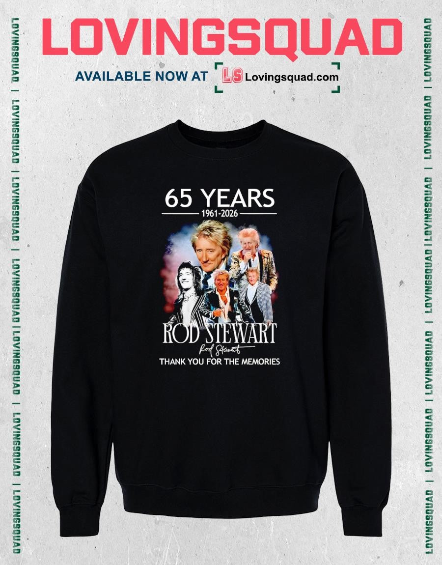 65 Years 1961-2026 Rod Stewart Thank You For The Memories Signature Shirt