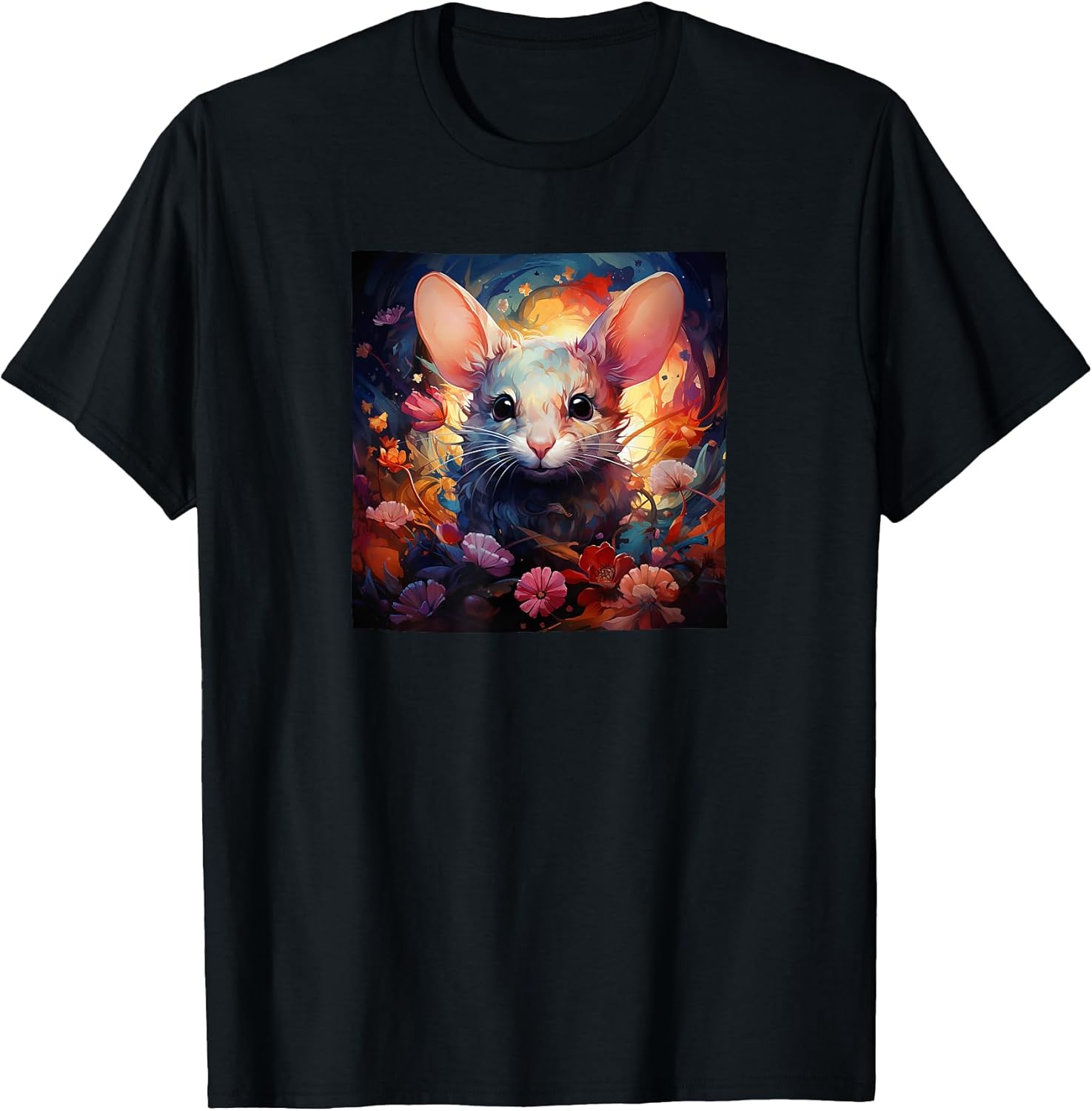 Mouse Flowers Colorful Merch