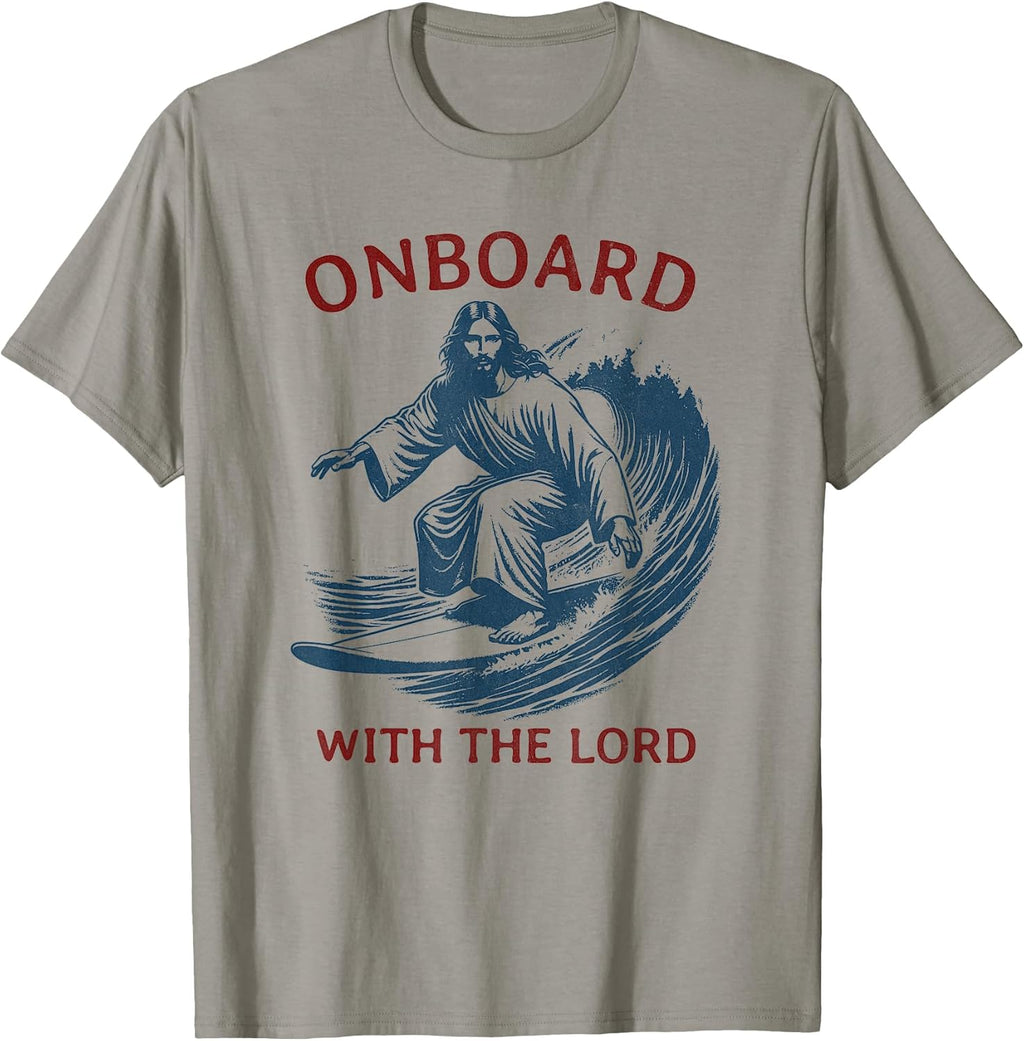 Surfing Jesus Faith Funny Christian Outfit