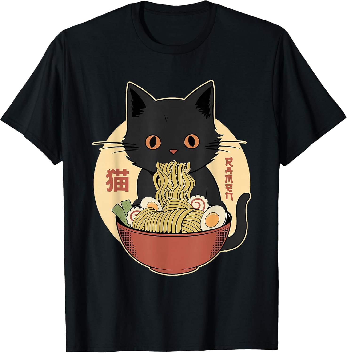 Anime Graphic For Men Women Kids Cat Ramen Noodles