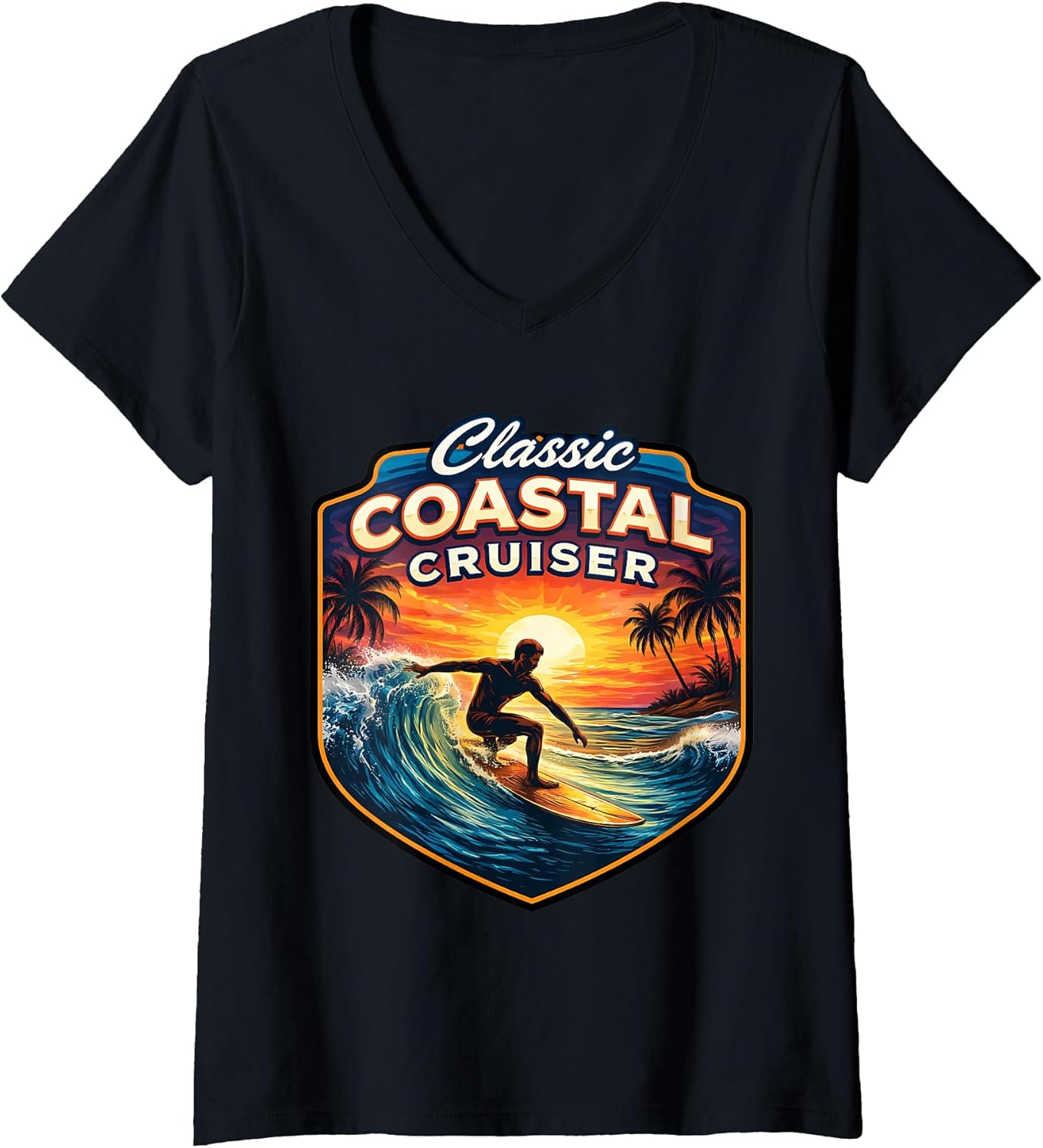 Classic Coastal Cruiser Surfer Surfing Surf Merch
