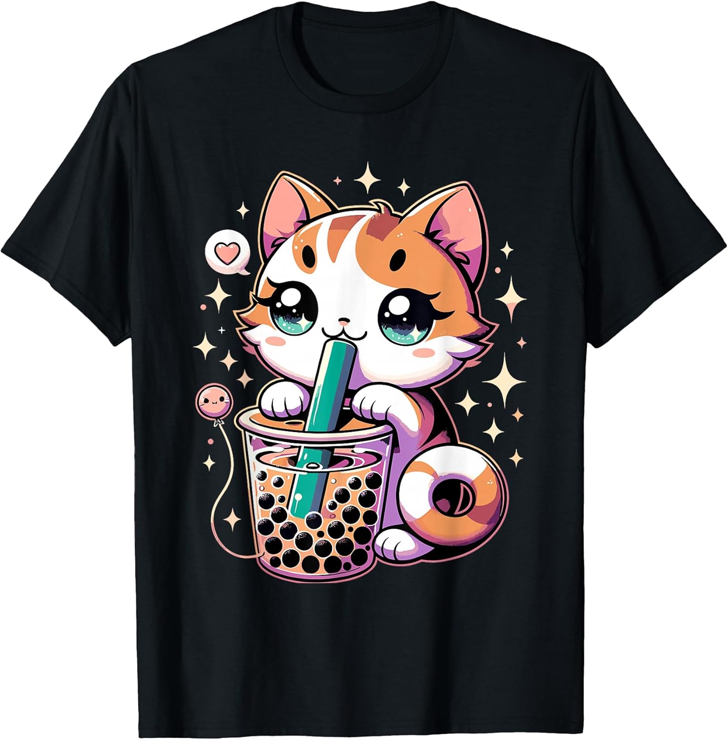 Japanese Kawaii Anime Cat Boba Bubble Tea Neko