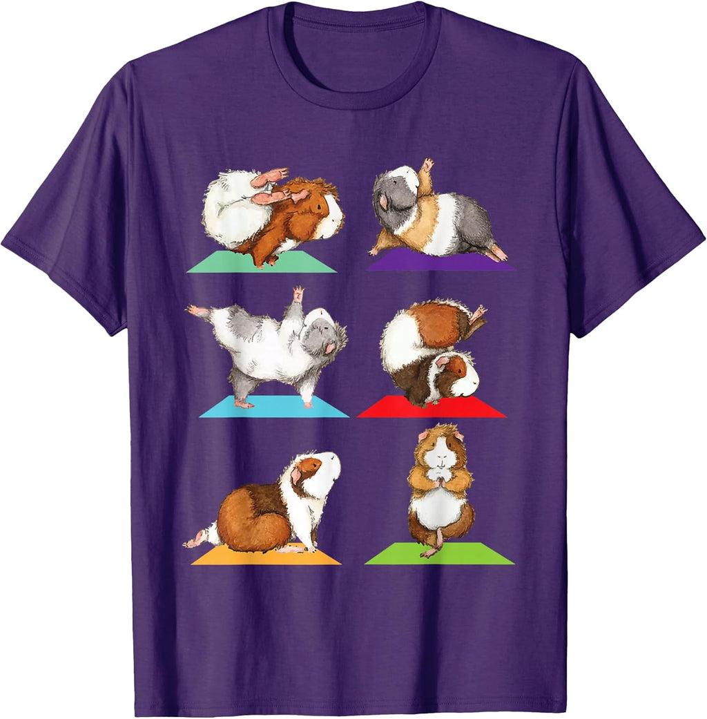 Guinea Pig Yoga - Fitness Exercise Animal Rodent Pet Lover T-Shirt