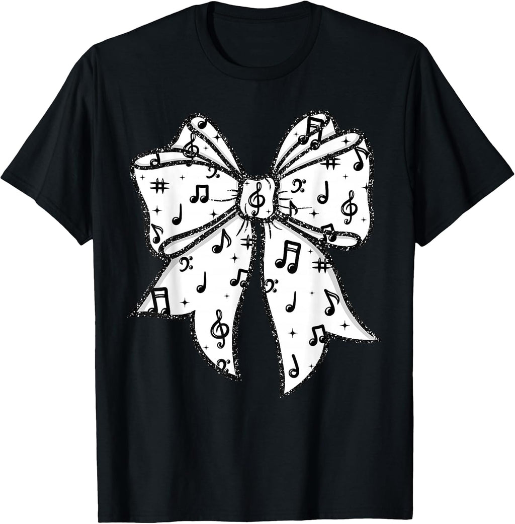 Music Notes Coquette Bow Music Teacher Musician