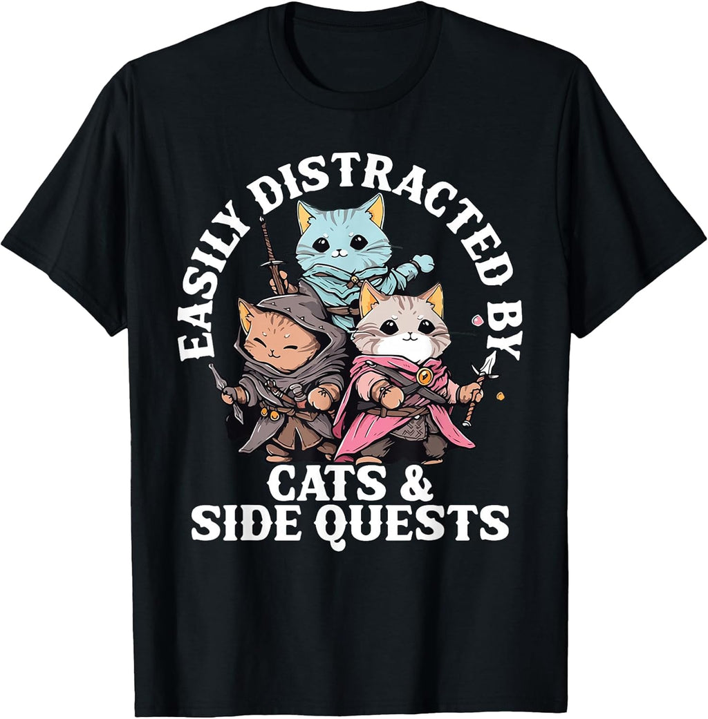 Rpg Gamer Cats Side Quest Distracted Nerdy Gaming