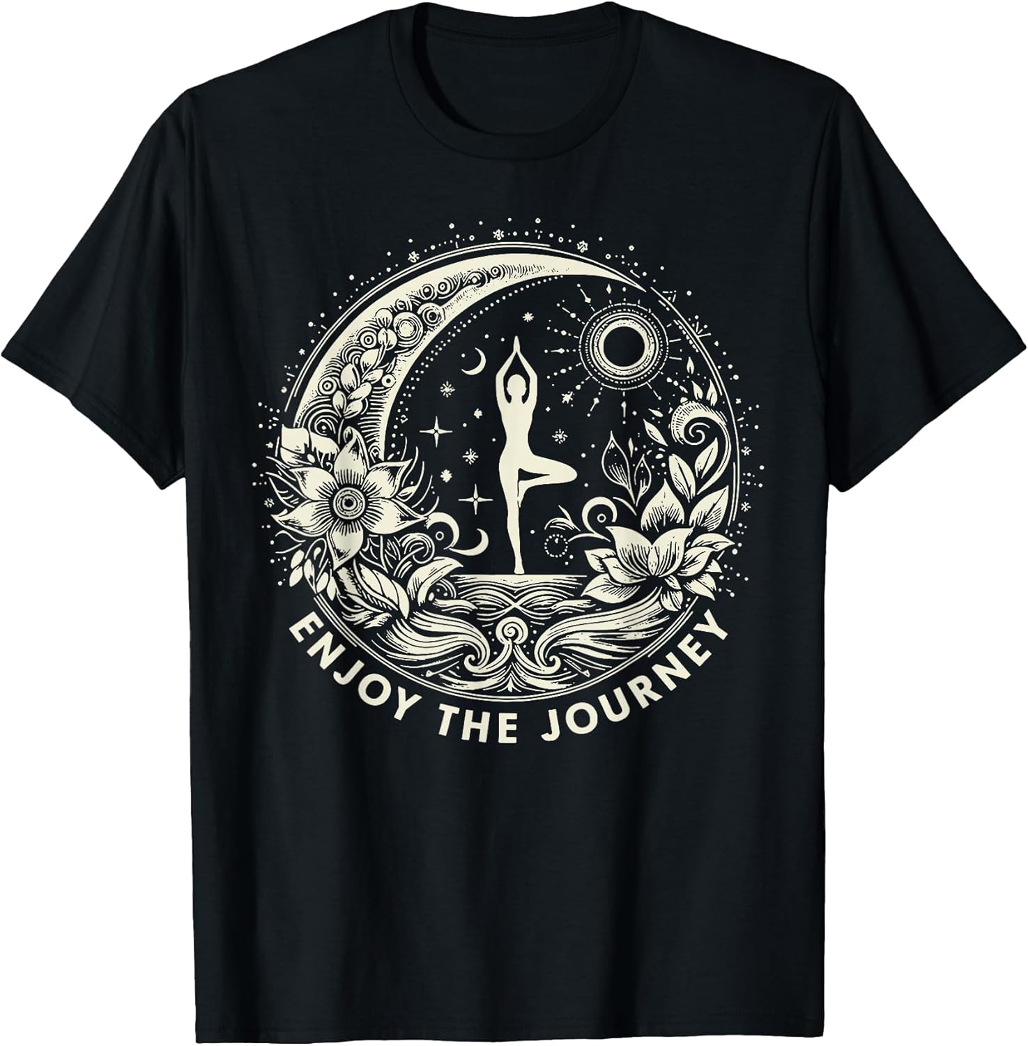 Funny Yoga Enjoy the Journey Tee Shirt