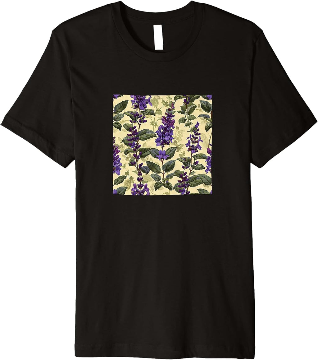 Salvia Flower Pattern Merch