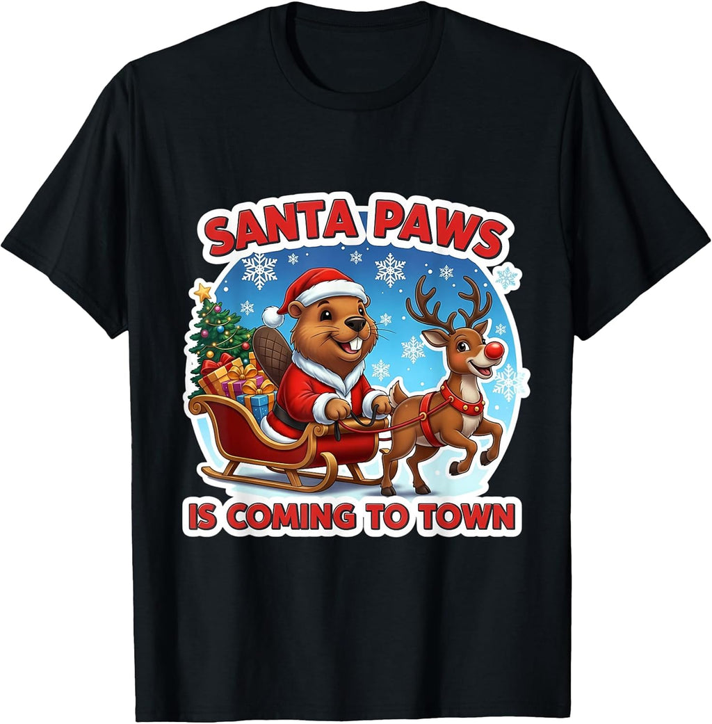 Santa Paws Is Coming To Town Beaver Lover Merch