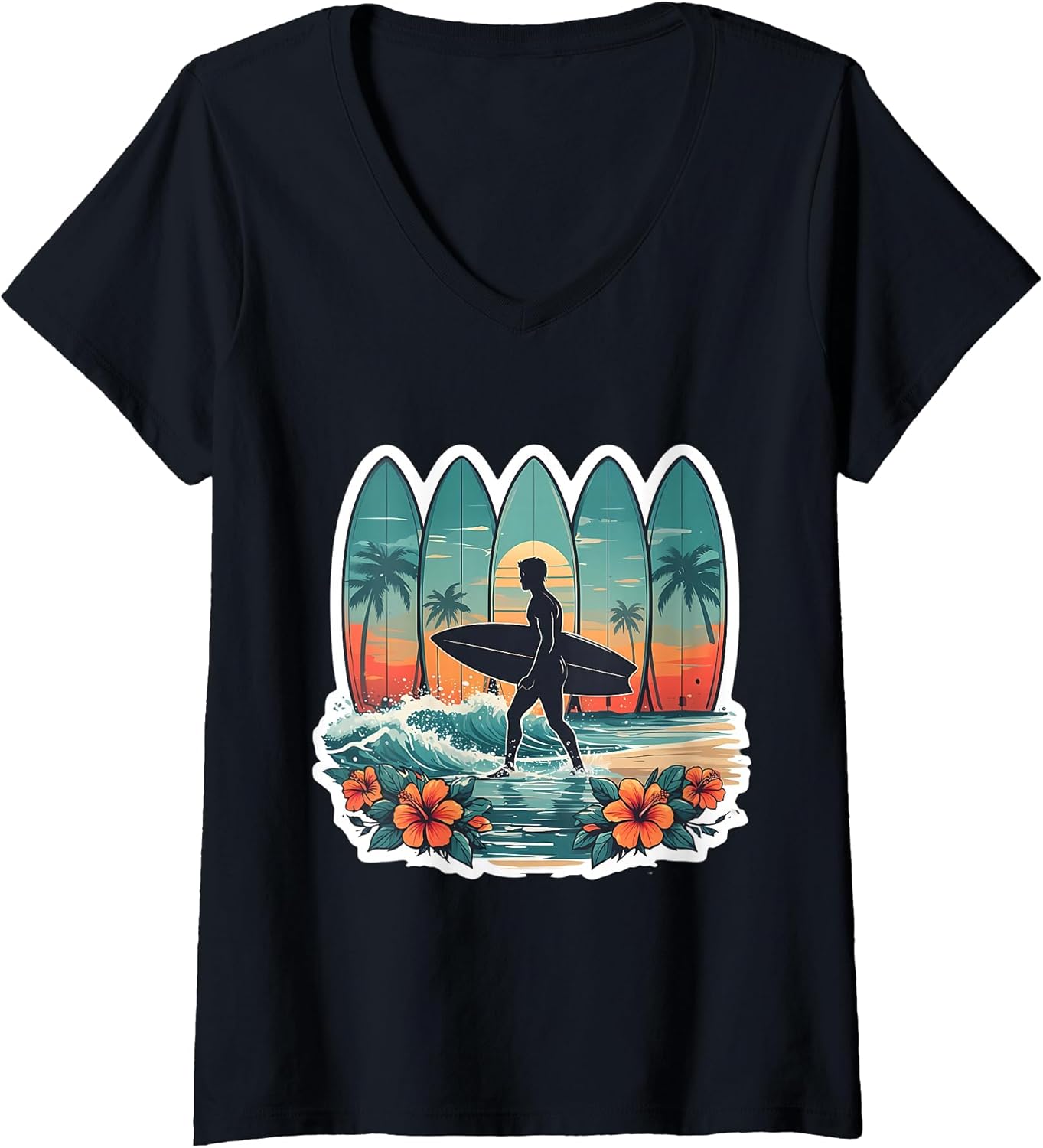 Vintage Surfer Surf Boards Retro Surfing Merch