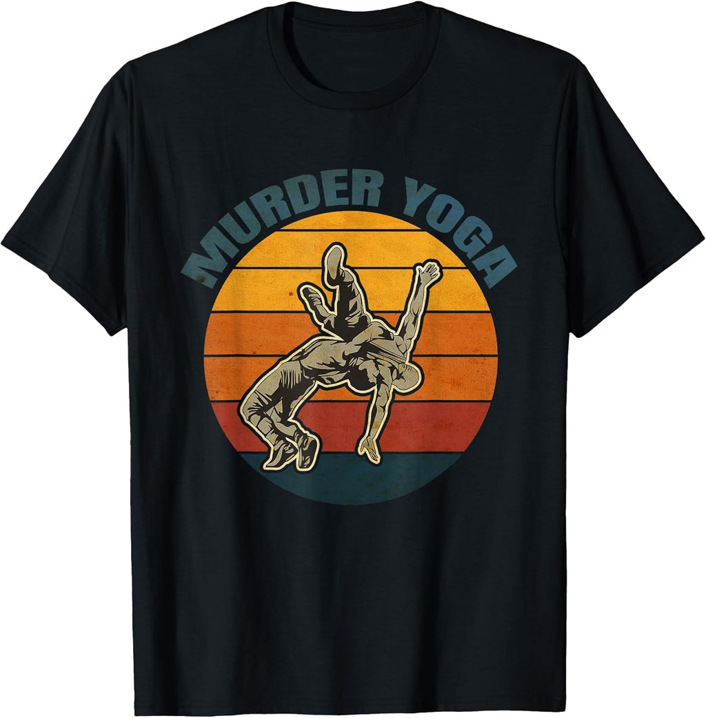 Wrestling Murder Yoga Whistler Vintage Humor