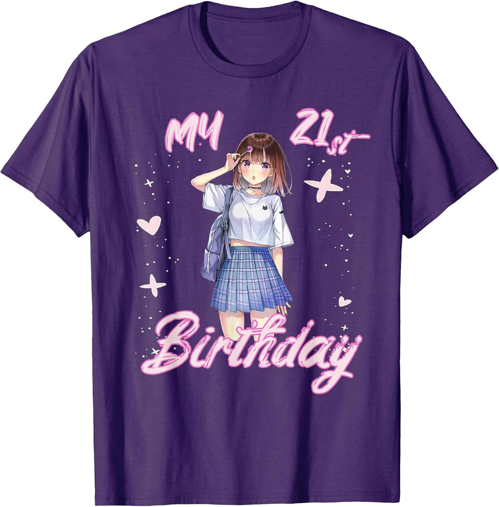 21st Birthday Anime Girls T DESIGNS